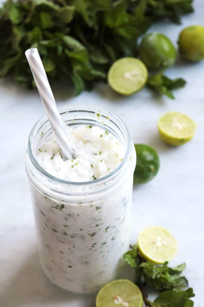 Frozen Coconut Mojitos.