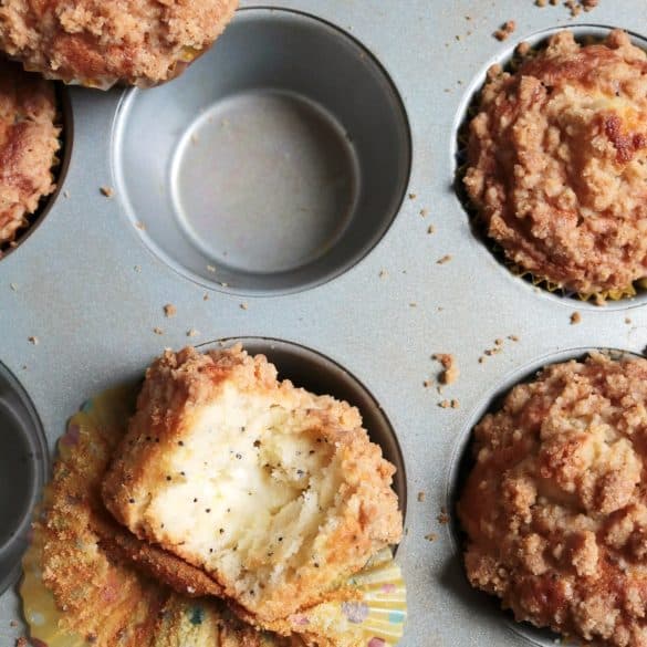 Lemon Poppy Seed Cheesecake Muffins.