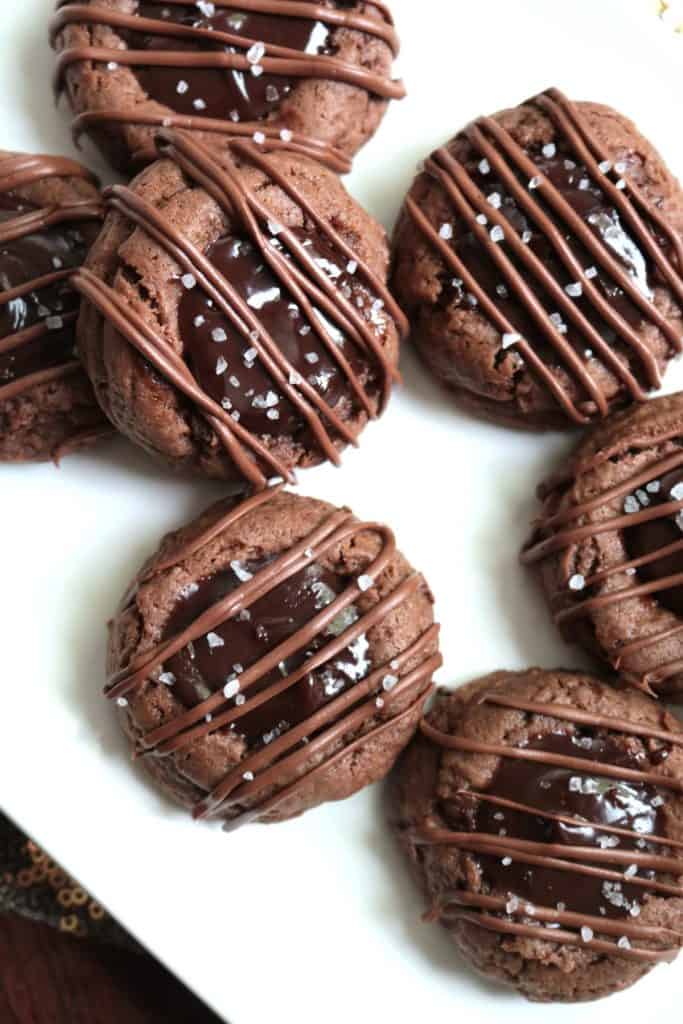 Double Chocolate Thumbprint Cookies.