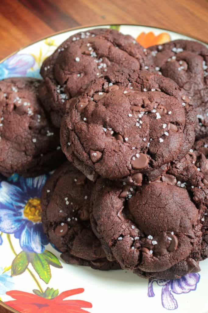 Jumbo Salted Double Dark Chocolate Chip Cookies.