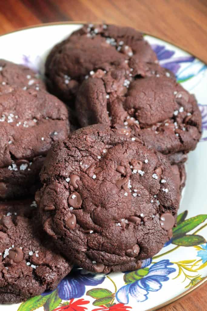 Double Dark Chocolate Chip Cookies.