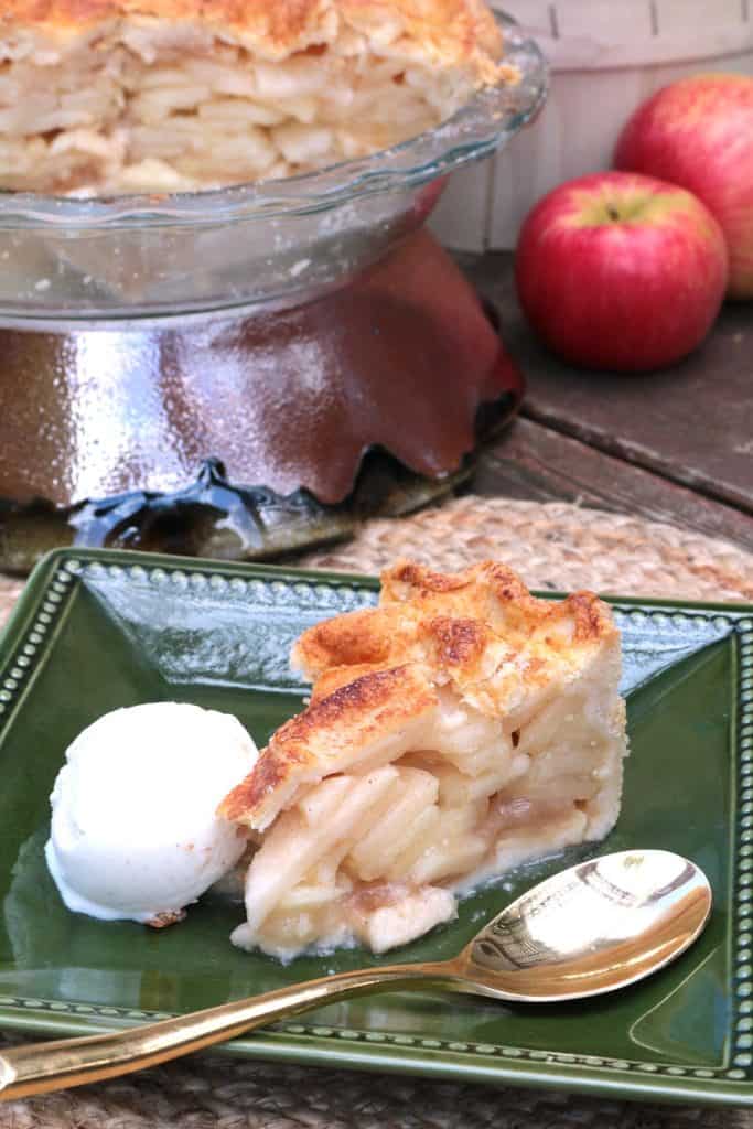 Slice of Fresh Apple Pie a la mode.