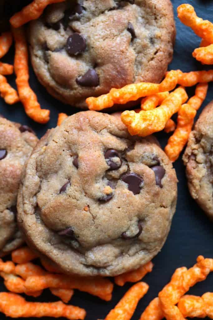 Cheetos Infused Chocolate Chip Cookies.