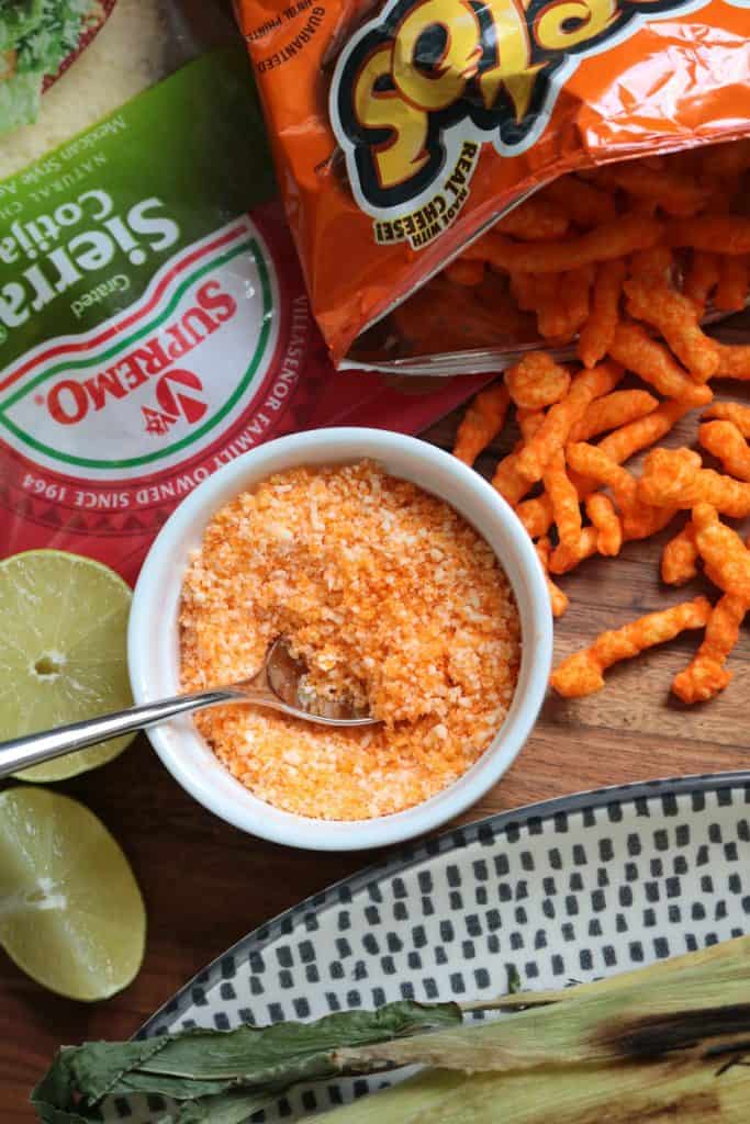 Cotija and Crushed Cheetos.
