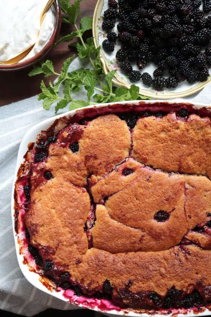 Old-Fashioned Blackberry Cobbler.
