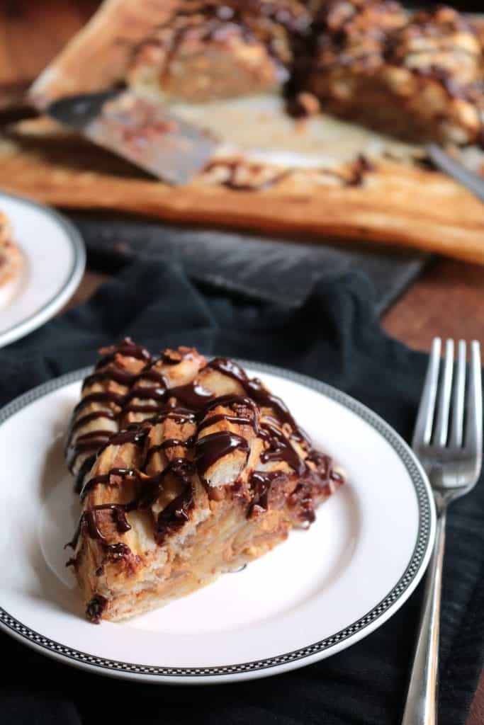 Peanut Butter Chocolate Crescent Ring.