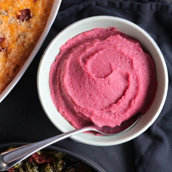 Thanksgiving Side Dish - Beet Mashed Potatoes.