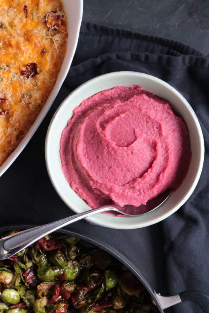 Thanksgiving Side Dish - Beet Mashed Potatoes.