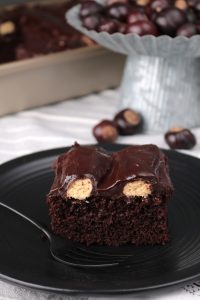 Peanut Butter Chocolate Bumpy Cake.