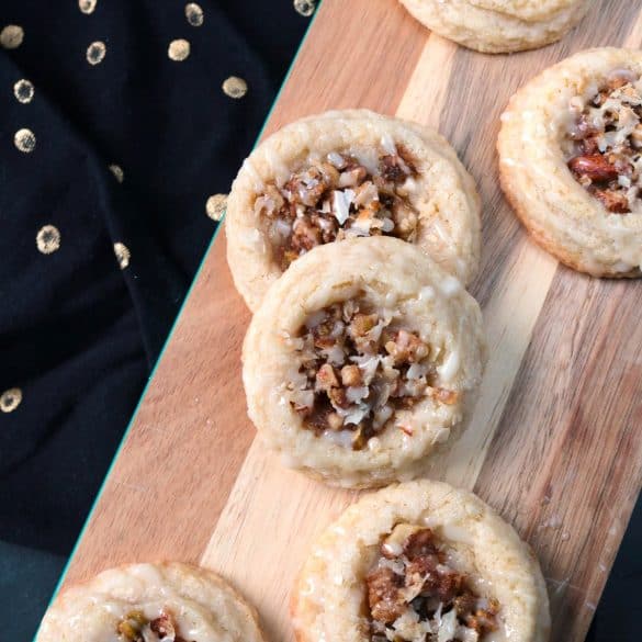 Baklava Thumbprint Cookies.