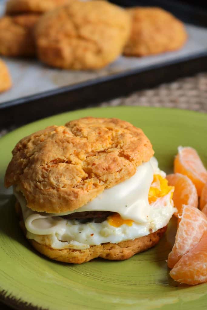 Sweet Potato Biscuit Breakfast Sandwich.