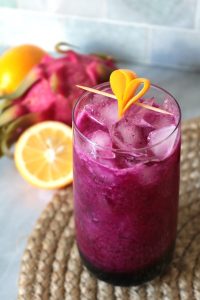 Homemade Dragon Fruit Lemonade.