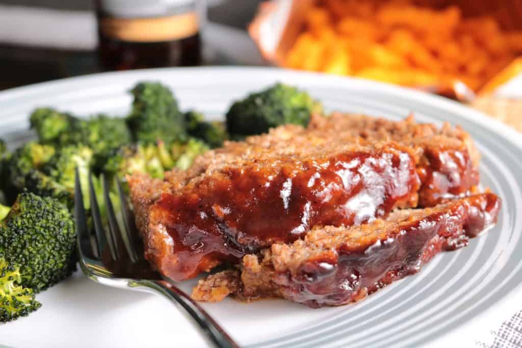 Sliced BBQ Cheetos Meatloaf.