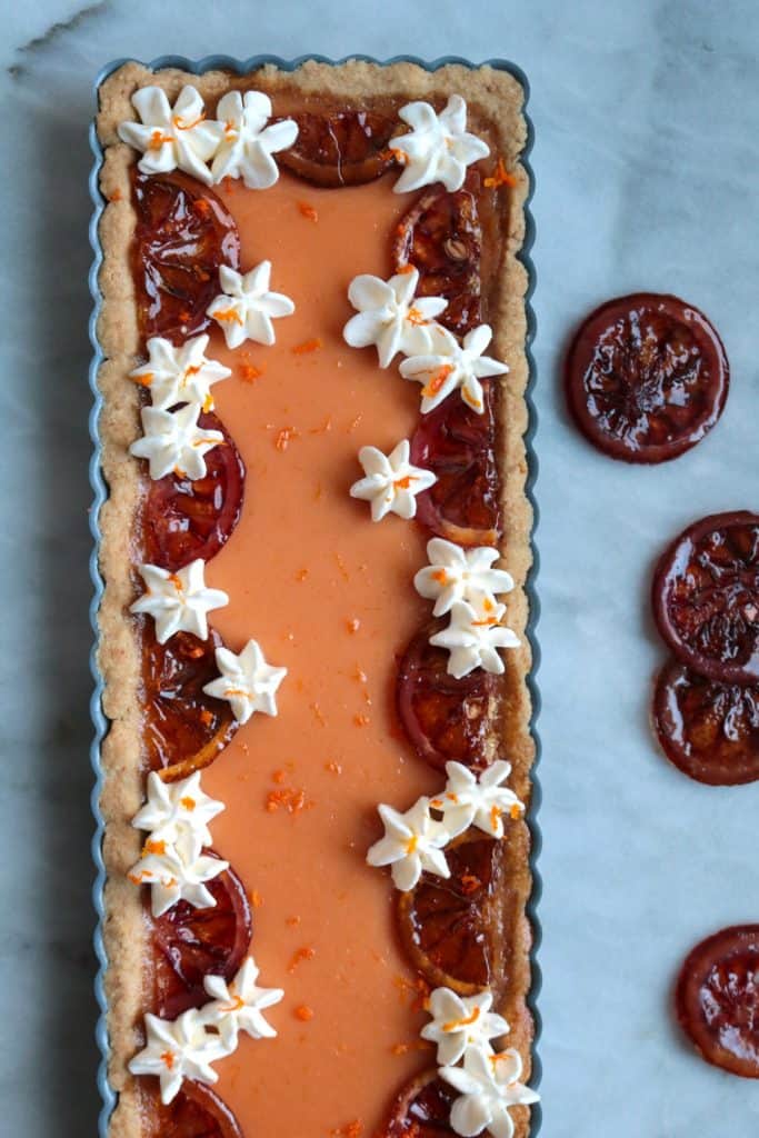 Blood Orange Curd Tart.