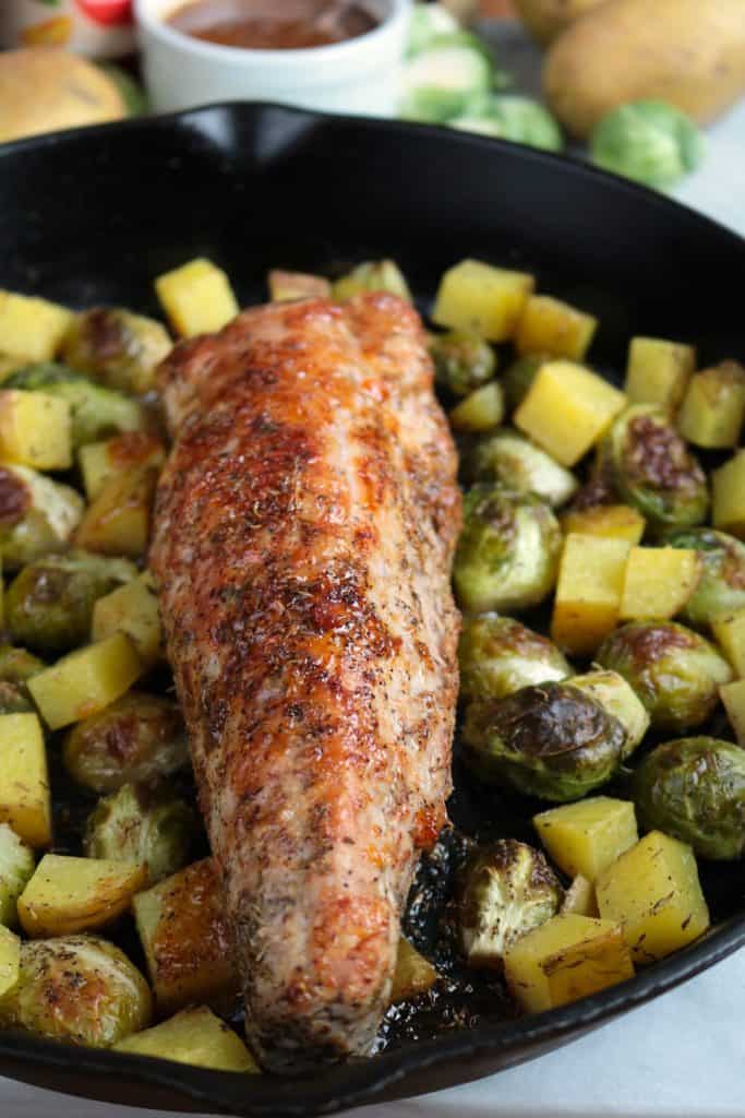 Pan Seared Oven Roasted Pork Tenderloin.