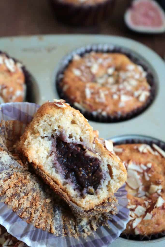 Fig Jam inside Almond Muffin.