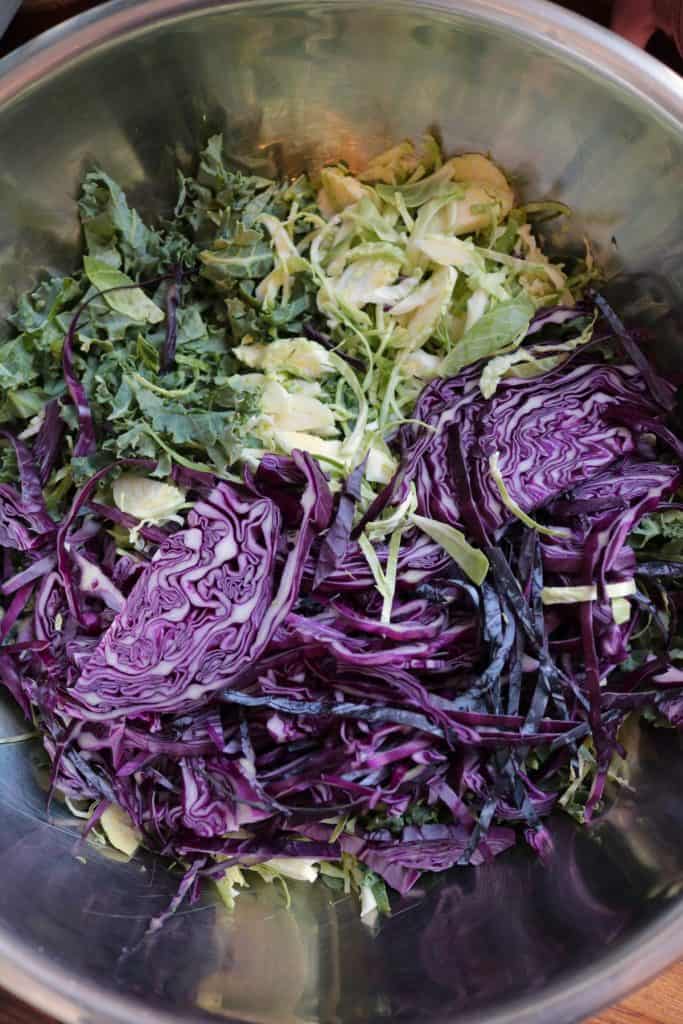 Kale Slaw ingredients.