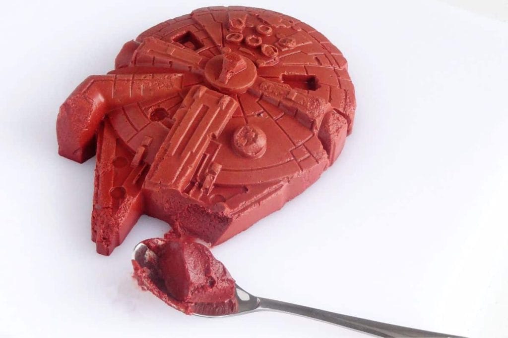 Red Velvet Chocolate Mousse Millennium Falcon.