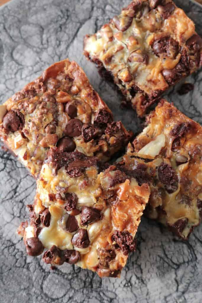 Plate with 7 Layer Brownies.