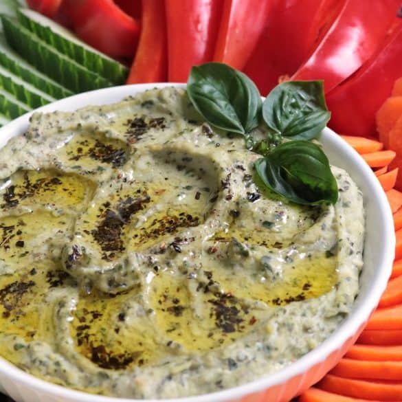 Basil Pesto Hummus.