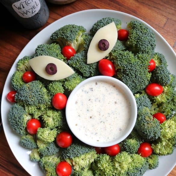 Nightmare Before Christmas Wreath Veggie Tray.