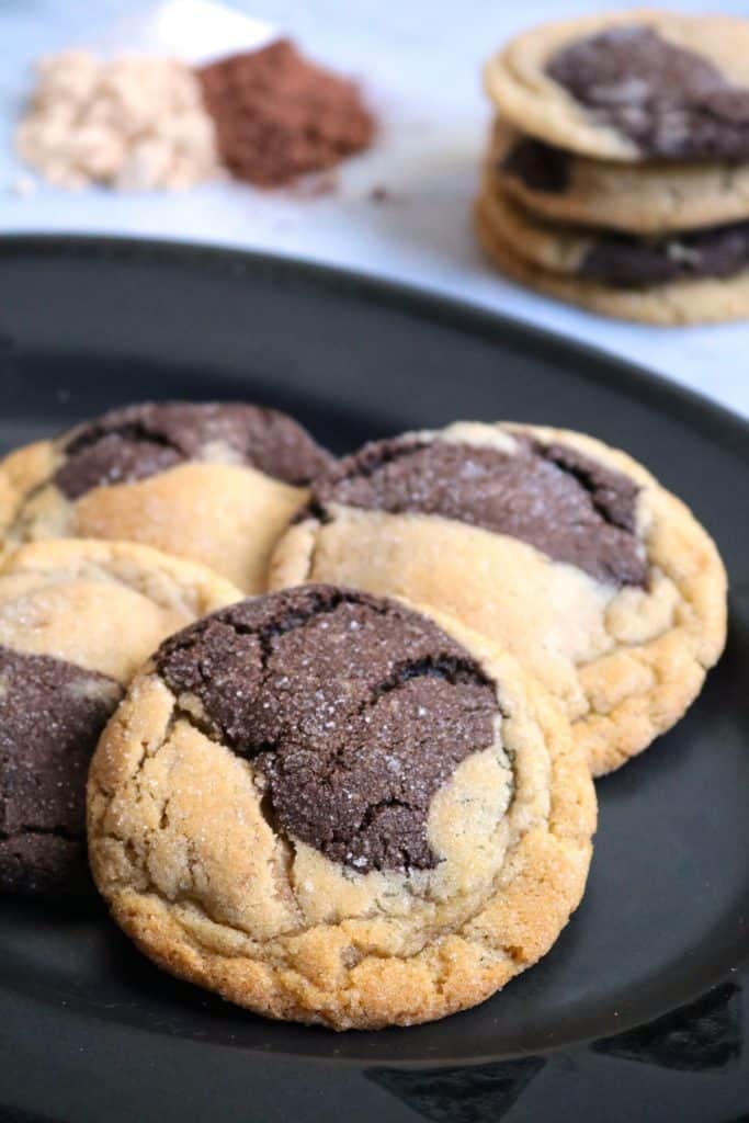 Peanut Butter Chocolate Neapolitan Sugar Cookies.