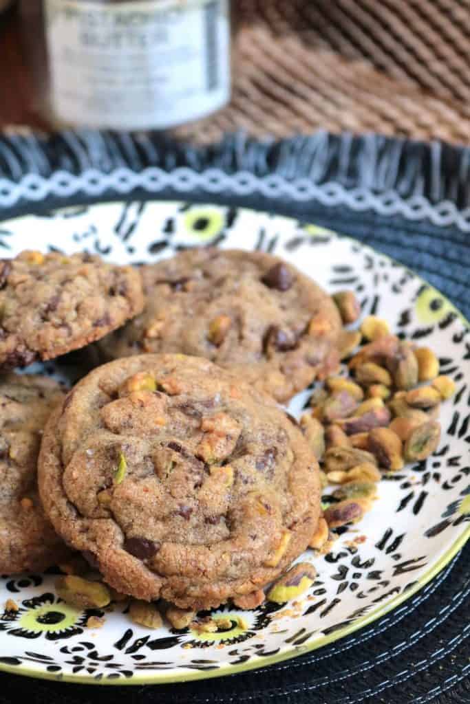 Pistachio Chocolate Chip Cookies.