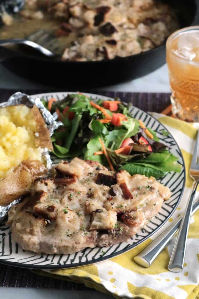 Stuffed Topped Pork Chops.