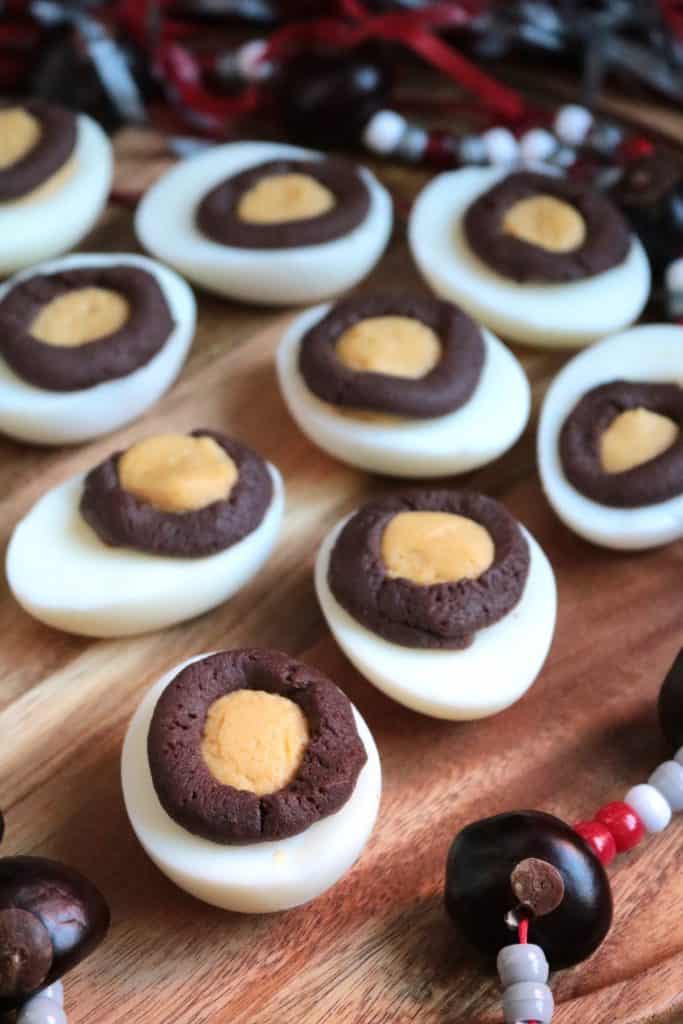 Buckeye Deviled Eggs.