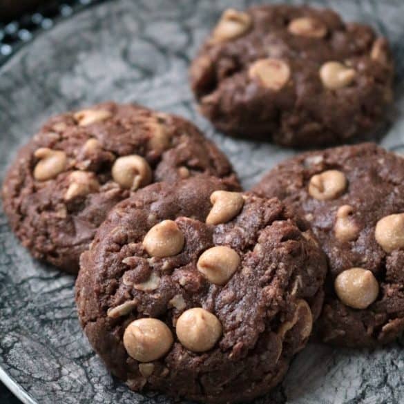 Chocolate Peanut Butter Oatmeal Cookies.