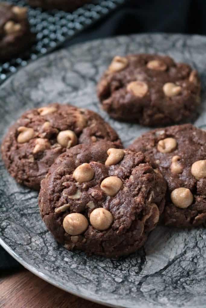 Chocolate Peanut Butter Oatmeal Cookies.