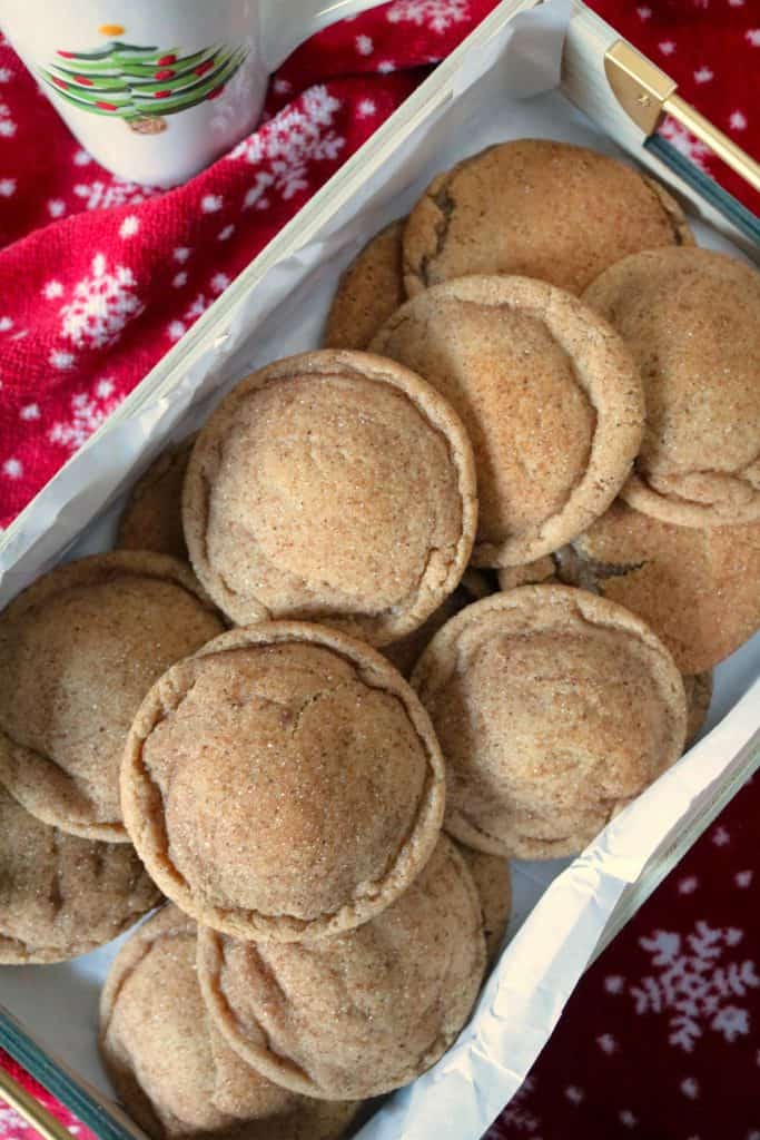 Tray of Maple Snickerdoodles.