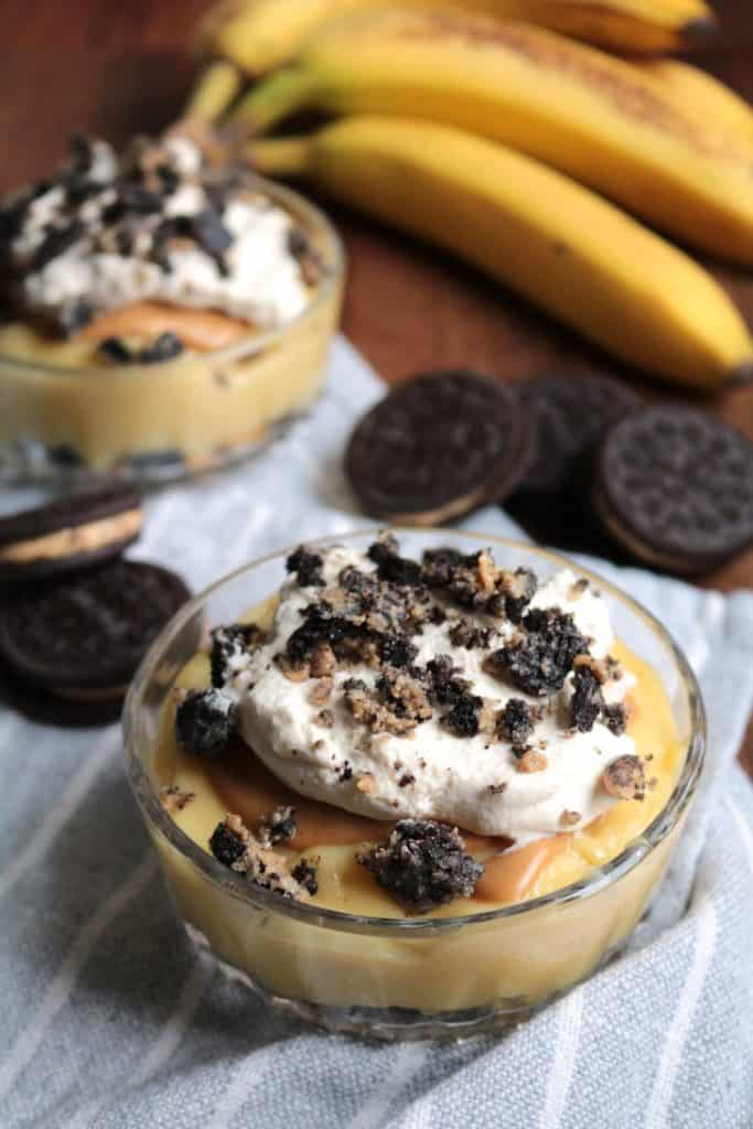 Peanut Butter Chocolate Banana Pudding.