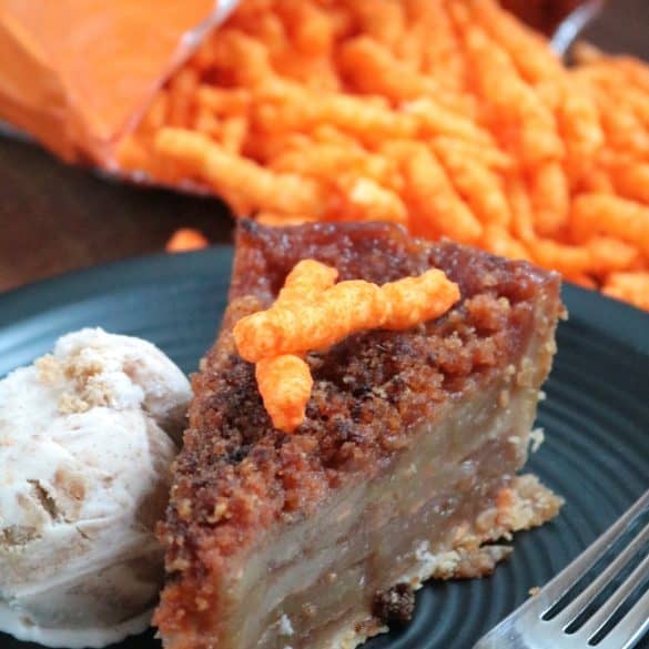 Apple Pie with Cheetos Crumble Topping.