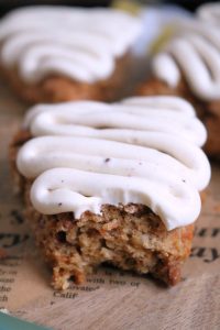 Browned Butter Carrot Cake Scone Bite.