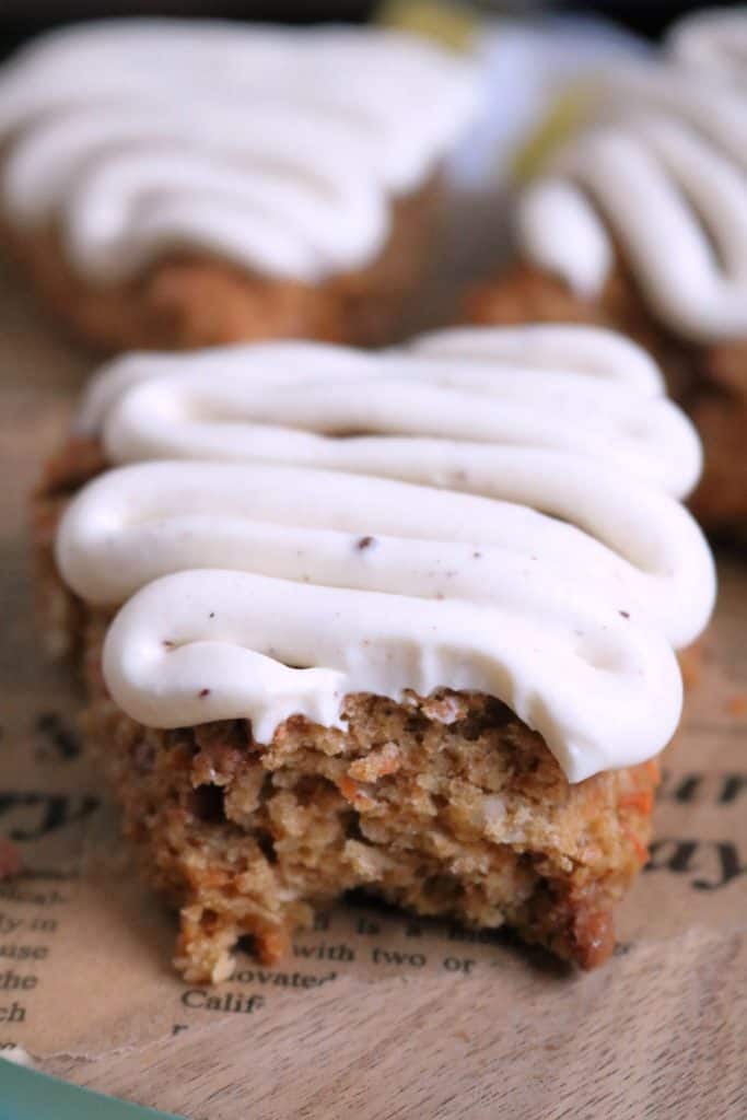 Browned Butter Carrot Cake Scone Bite.