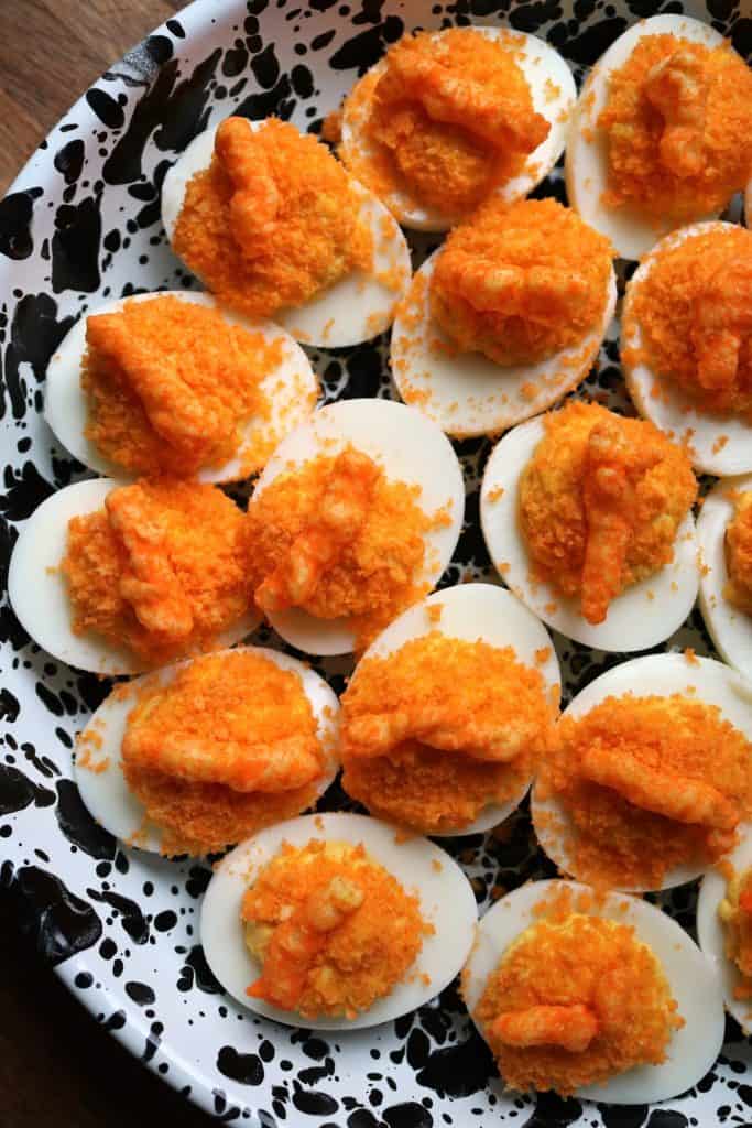 Cheetos Deviled Eggs.