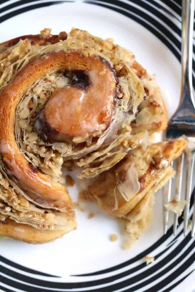 Walnut Baklava Cinnamon Rolls.