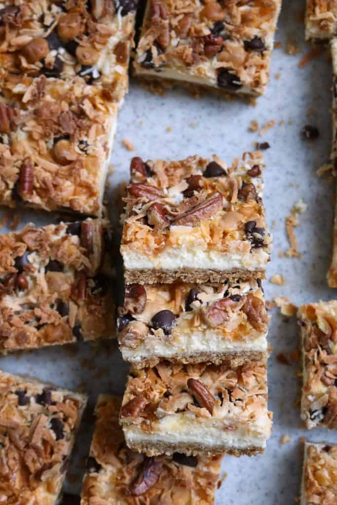 Seven Layer Cheesecake Bars.