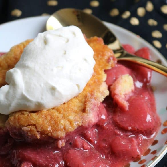 Strawberry Shortcake Cobbler.