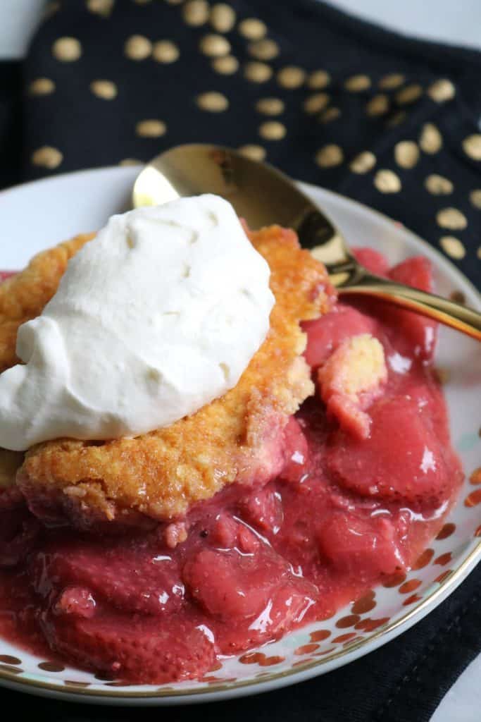 Strawberry Shortcake Cobbler.
