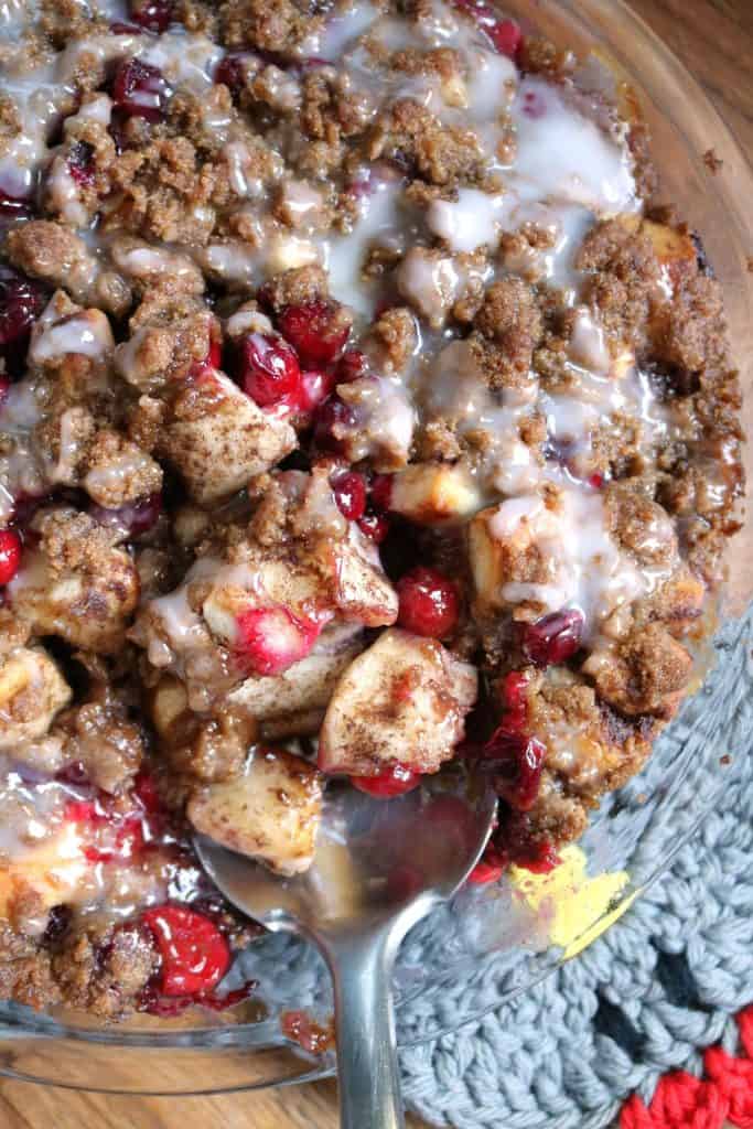 Cranberry Cinnamon Roll Casserole.