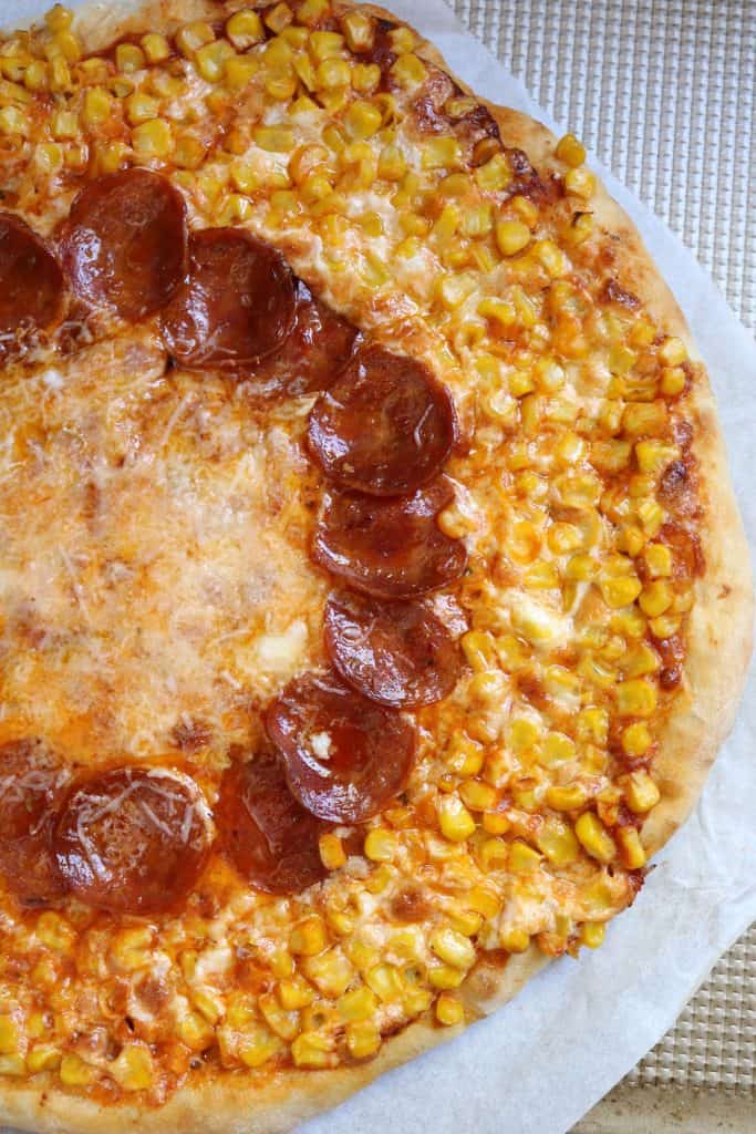 Candy Corn Pizza.
