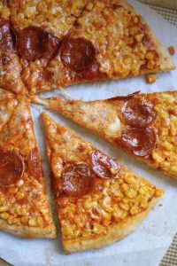 Candy Corn Pizza.