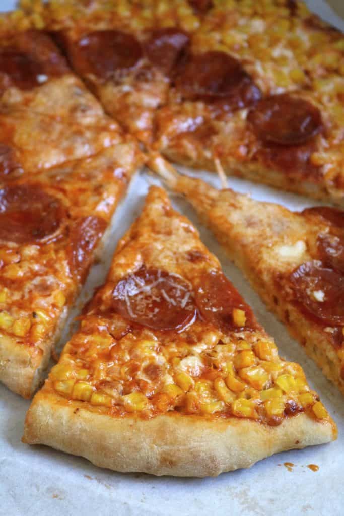 Candy Corn Inspired Pizza.