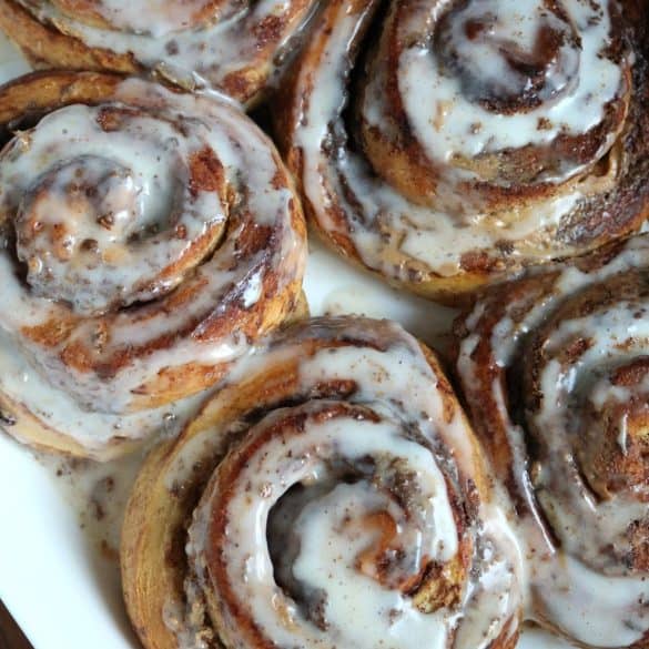 Easy Chocolate Peanut Butter Cinnamon Rolls.