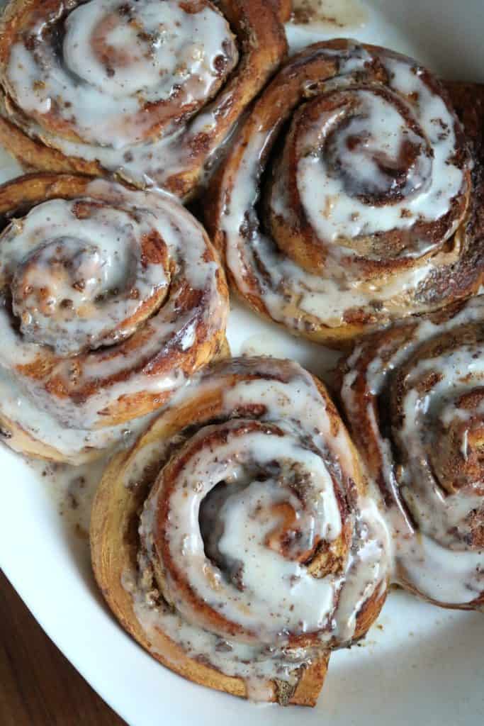 Easy Chocolate Peanut Butter Cinnamon Rolls.