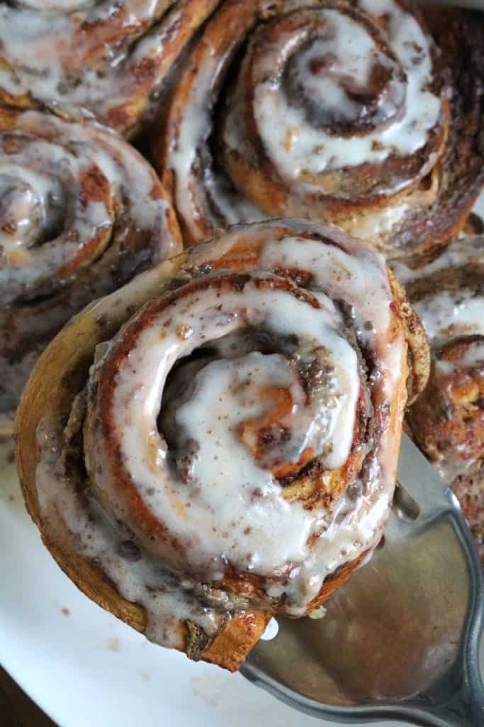 Chocolate Peanut Butter Cinnamon Roll.