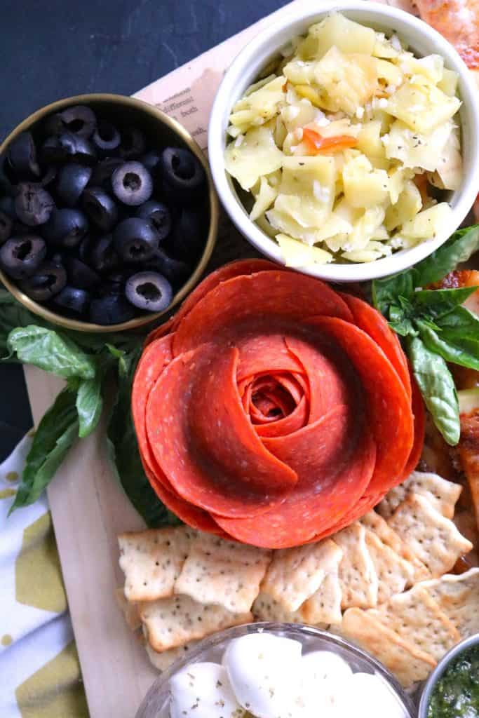 Pizza Charcuterie Toppings.