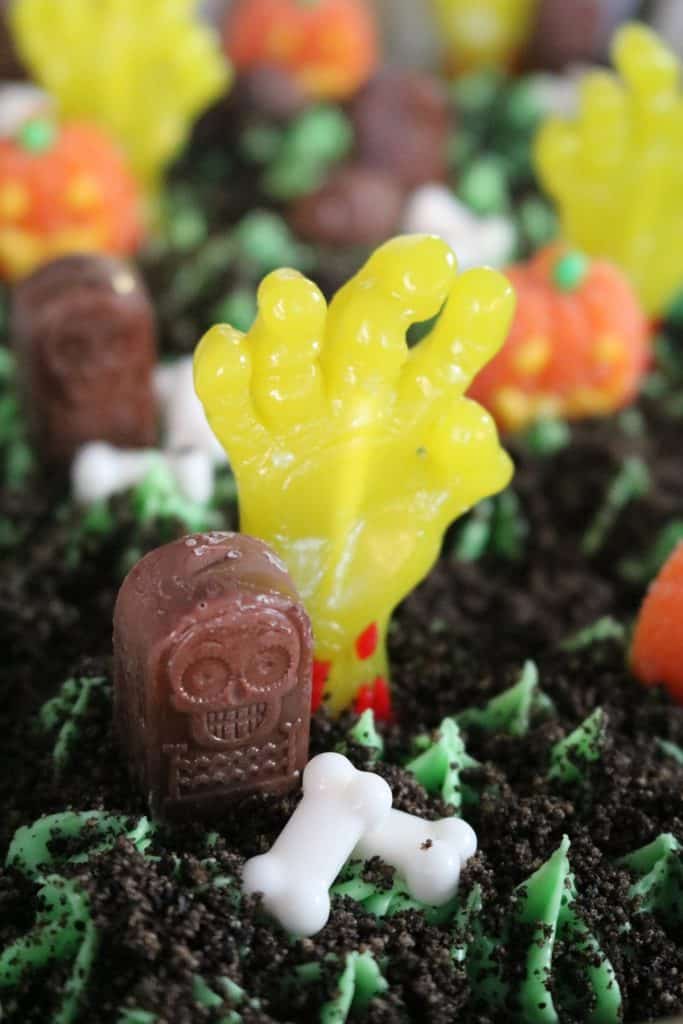 Graveyard Halloween Brownies (Reese's Oreo Brownies).